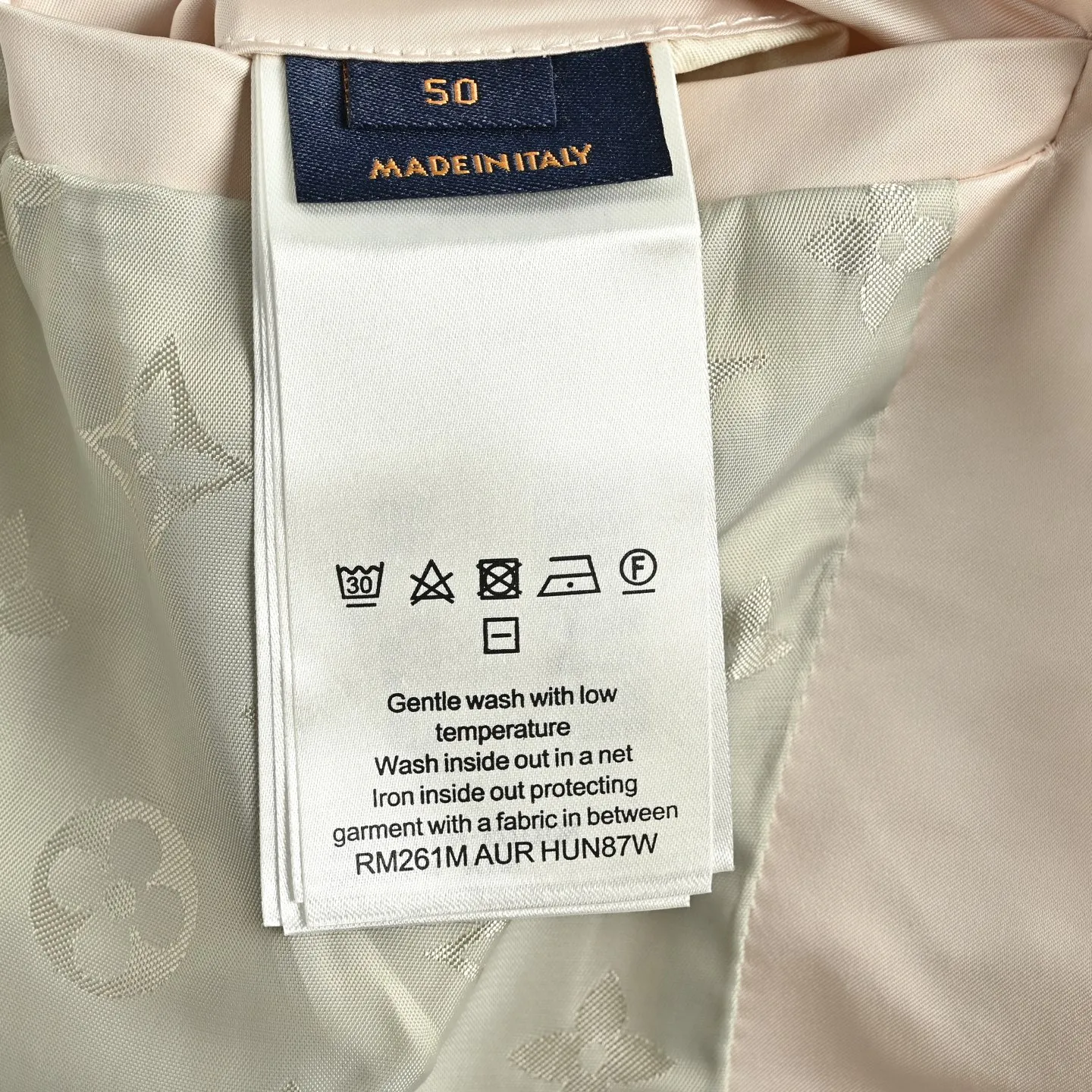 Louis Vuitton/Louis Vuitton leather logo silk satin sports coat